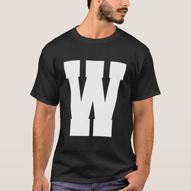 T-shirt Letter W Capital Alphabet (Devant)