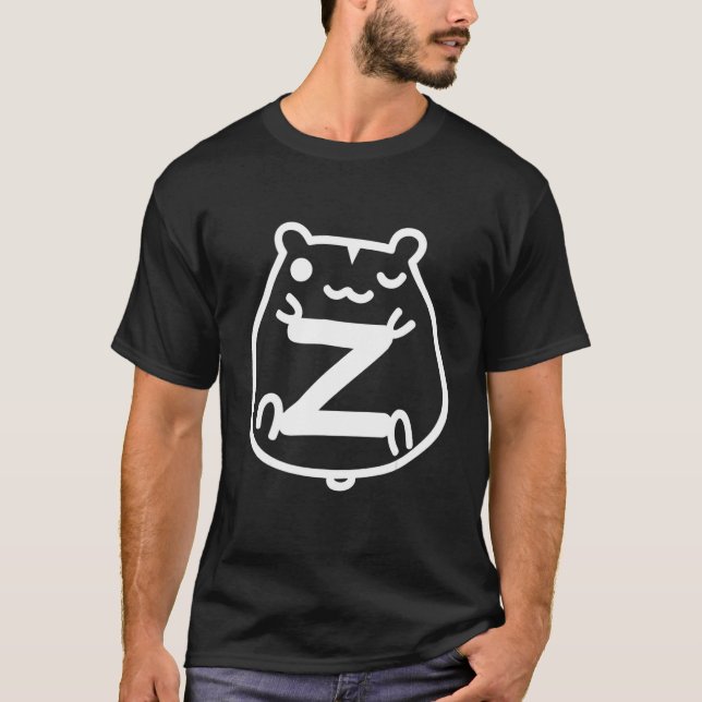 T-shirt Letter Z Hamster Name Monogram (Devant)