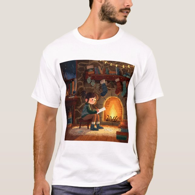 T-shirt Letters by the Fire – A Quiet Holiday Moment (Devant)