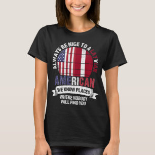 T-shirt Lettonie Amérique connaître Pays Lettonie Drapea