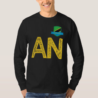 T-shirt LETTRE A ET N DU GROUPE DU Drapeau humain Tanzanie