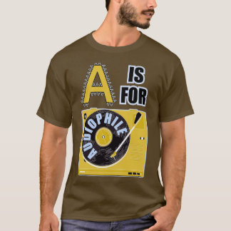T-shirt Lettre A Pour Audiophile