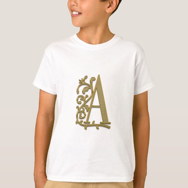 T-shirt Lettre Alphabet Initiale  (Devant)