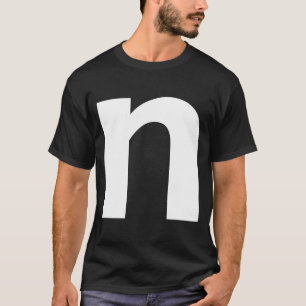 T-shirt LETTRE Alphabet N petit groupe de jumelage coque i