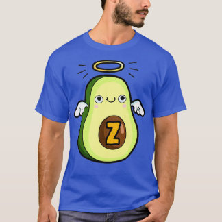 T-shirt Lettre alphabet Z mignon Saint Guacamole Avocado