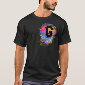 T-shirt LETTRE arc-en-ciel G INITIAL MONOMOBILE ROSE