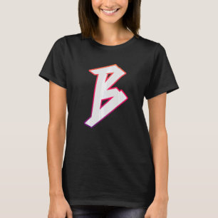 T-shirt Lettre B Graffiti Street Lettre B Typographie Alph