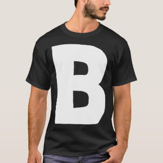T-shirt Lettre B grand et blanc gras