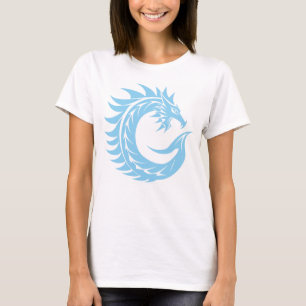 T-shirt Lettre C de style dragon, alphabet du dragon, mono