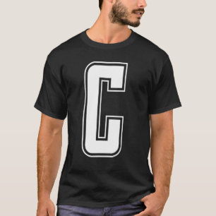 T-shirt Lettre C Majuscule Alphabet Initial Monogramme Che