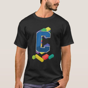 T-shirt Lettre C Master Builder Alphabet Nom Builder