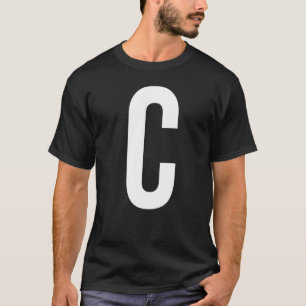 T-SHIRT LETTRE C MONOGRAMME D'ALPHABET INITIAL