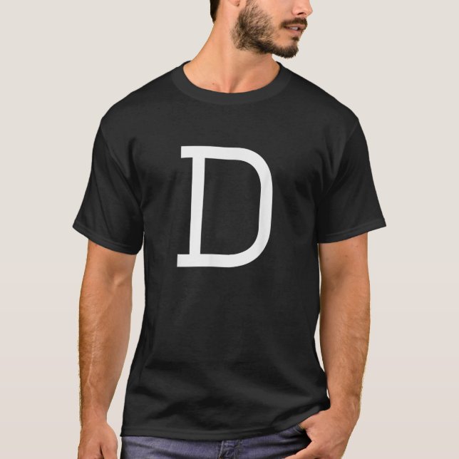 T-shirt Lettre D Costume Alphabet Monogramme Varsity Amusa (Devant)