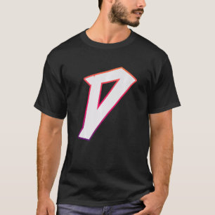 T-shirt Lettre D Graffiti Street Lettre D Typographie Alph