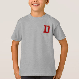 T-shirt Lettre D - Nom initial Alphabet Monogramme