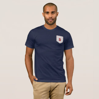 T-shirt Lettre D - Nom initial Alphabet Pocket Côté gauche