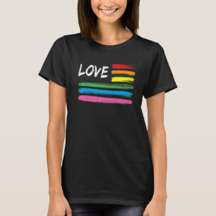 T-shirt Lettre d'amour de fierté arc-en-ciel Graphisme Lgb