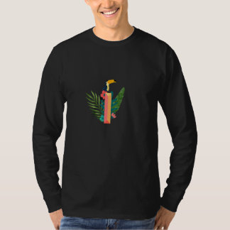 T-shirt Lettre de l'alphabet I plantes tropicales