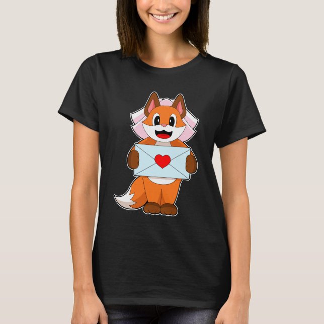 T-shirt Lettre de mariage de la mariée renard (Devant)