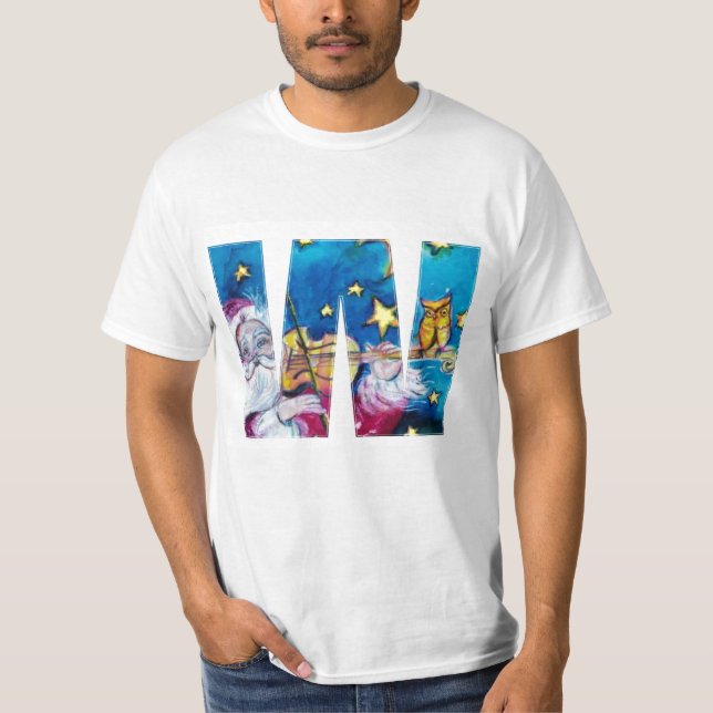 T-SHIRT LETTRE DE NOËL / MONOGRAMME PÈRE NOËL INSPIRÉ (Devant)