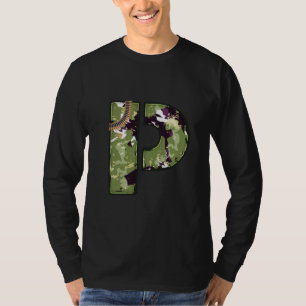 T-shirt Lettre de style militaire de P 
