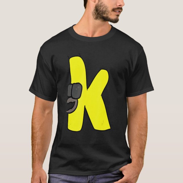 T-shirt Lettre d'émotion K Alphabet Lore (Devant)