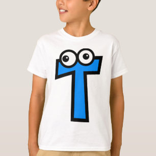 T-shirt Lettre drôle T de monogramme