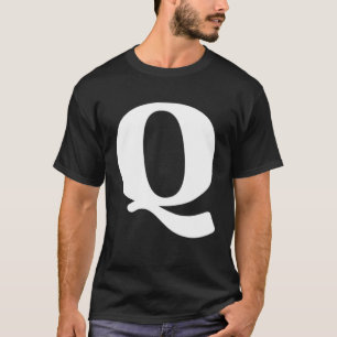 T-shirt Lettre en gras Q Caractères alphabet en gras Gross