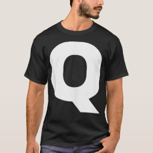 T-shirt Lettre en gras Q - Caractères alphabétiques Gros c