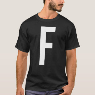 T-SHIRT LETTRE F MONOGRAMME D'ALPHABET INITIALE