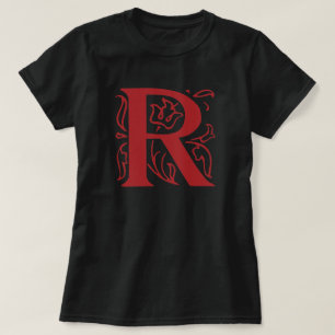 T-shirt Lettre fantaisie R