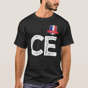 T-shirt LETTRE FRANÇAISE HUMANITAIRE C ET E France