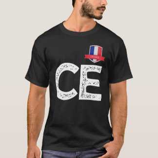 T-shirt LETTRE FRANÇAISE HUMANITAIRE C ET E France