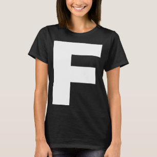 T-shirt Lettre Gras F Caractères Alphabet Gros caractères 