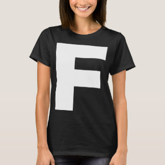 T-shirt Lettre Gras F Caractères Alphabet Gros caractères