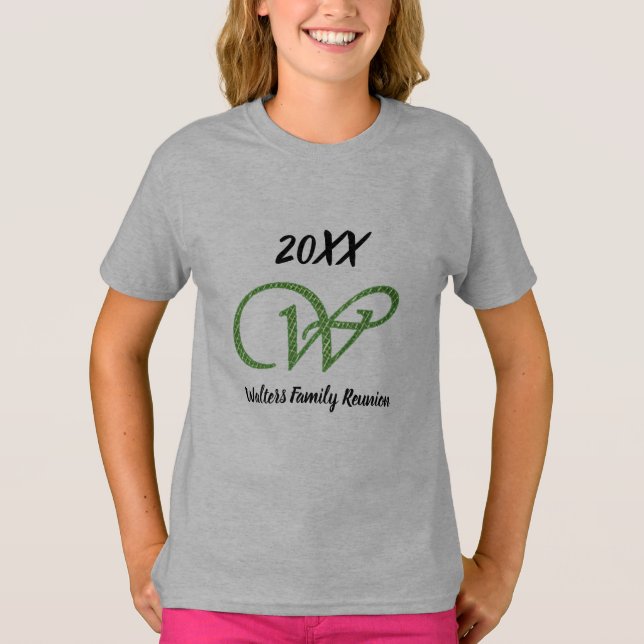 T-shirt LETTRE GRECQUE DE LA RÉUNION DE FAMILLE W MONogram (Devant)
