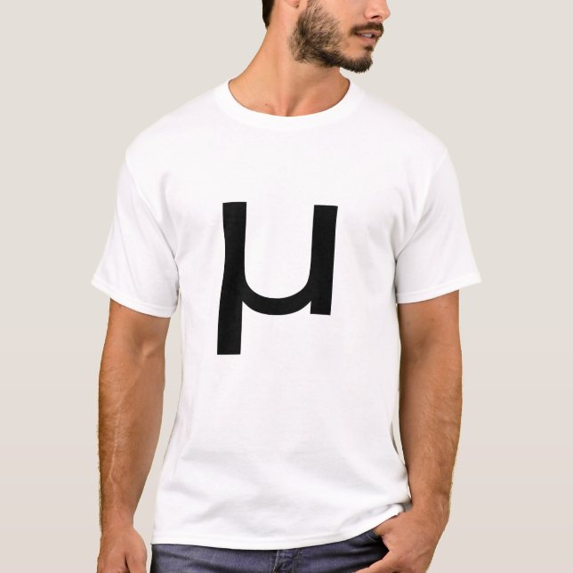 T-SHIRT LETTRE GRECQUE MU (Devant)