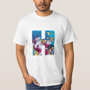 T-SHIRT LETTRE H DE NOËL / MONOGRAM PÈRE NOËL INSPIRÉ