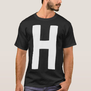 T-shirt Lettre H grand et blanc gras