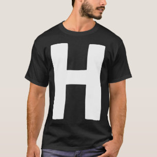 T-shirt Lettre H grand et blanc gras