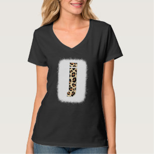 T-shirt Lettre imprimable J Lettre initiale J Leopard B