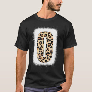 T-shirt Lettre imprimée O Lettre initiale O Leopard B