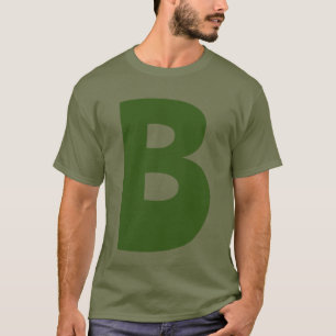 T-shirt LETTRE INITIALE Élégante MONOGRAPHIQUE VERT