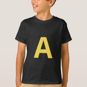 T-shirt LETTRE JAUNE UN COstume D'Halloween Rouge Tee Ki