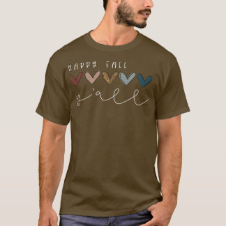 T-shirt LETTRE Joyeuse Yall Automne Mignonne Automne Graph