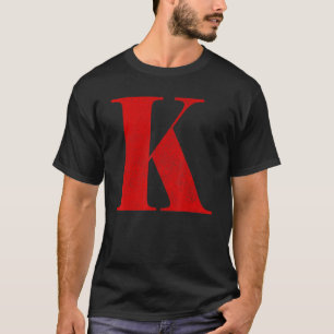 T-shirt Lettre K Lettre initiale K Monogramme initial