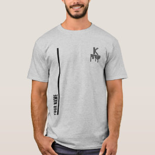 T-shirt Lettre K Monogramme Nom personnalisé Minimaliste