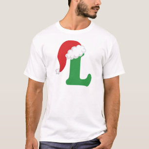 T-shirt Lettre L alphabet de Noël