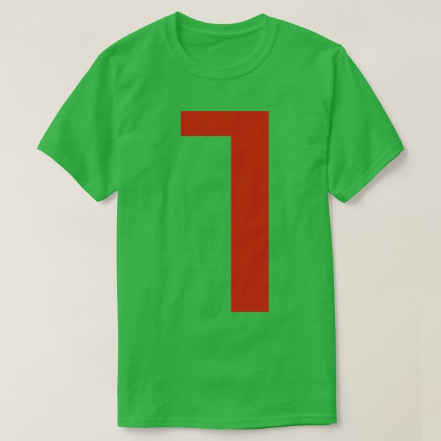 T-shirt Lettre L en texte rouge Typographie minimale (Design devant)