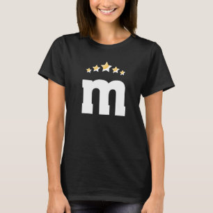 T-shirt Lettre m Chocolat Bonbon Halloween Groupes d'équip